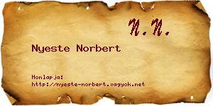 Nyeste Norbert névjegykártya